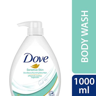 Dove Beauty Nourishing Body Wash for Sensitive Skin Effectively Soothes Fragile Skin 1000ml - Shower Gels & Body Wash