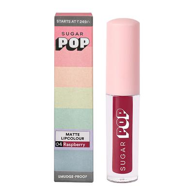 SUGAR POP Matte Lipcolour - 04 Raspberry 1.6 ml - Liquid Lipsticks