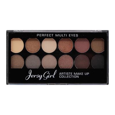 Fashion Colour Jersy Girl Artist Makeup Collection Eyeshadow, Perfect Multi Eyes 12 Colours Shade 03 14gm - Eyeshadow, Bases & Primers
