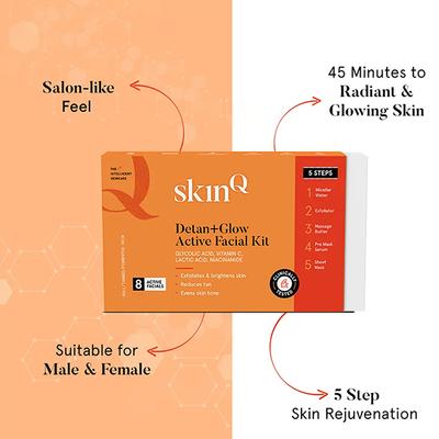 SkinQ Glow & Detan DIY Active Facial Kit - Multi Use 200 ml - Facial Kits