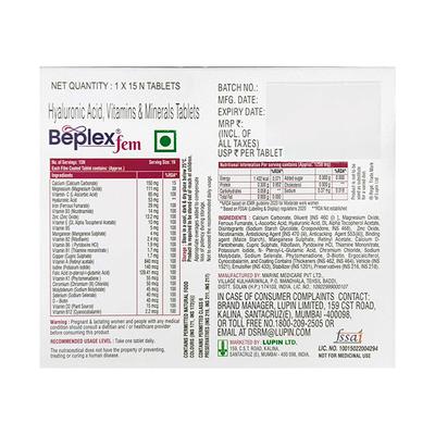 BEPLEX FEM Tablet 15's - General-P