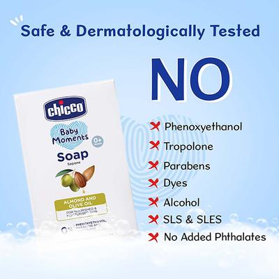 Chicco Baby Moments Soap 125G (Buy3 Get1 Free) 4's - Baby Soap