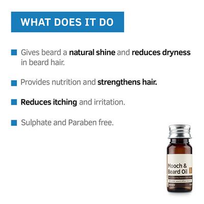 Ustraa Mooch & Beard Oil - Woody (Pack of 2 x 35 ml) - Beard Oil