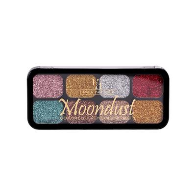 Half N Half Moondust Glitter Eyeshadow Pallette, 8 Colors Eye Makeup Palette , B 12 gm - Eye Shadow Palettes