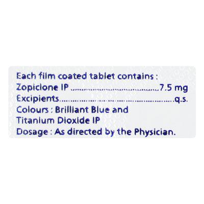 ZOPICALM 7.5 MG Tablet 10's - Hypnosis-Hyp