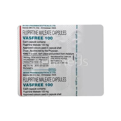 Vasfree 100mg Capsule 10'S - Pain relief-Ana