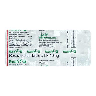 ROSAFE 10mg Tablet 10's - High Cholesterol-Dys