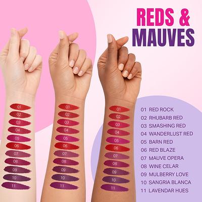 Elle18 Liquid Lip Color, Long-Lasting,  Matte, Transferproof, Smashing Red 5.6 ml - Liquid Lipsticks