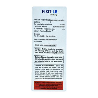 FIXIT LB Dry Syrup 30ml - Bacterial Infections-Cep
