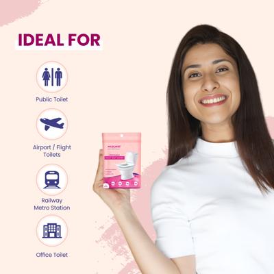 Mildcares Disposable Toilet Seat Covers 10's - Intimate Hygiene