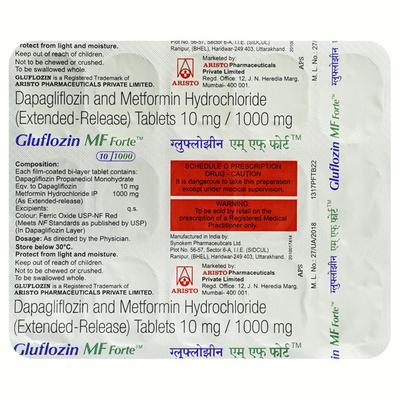 GLUFLOZIN MF FORTE Tablet 15's - Diabetes-Ant