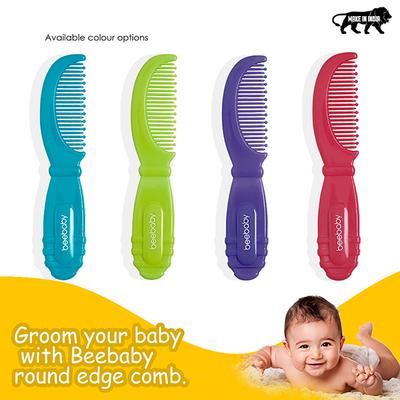 BeeBaby Round Edge Baby Comb- Green 0M+ 1's - Baby Skin Care