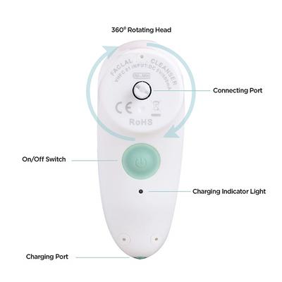 VEGA Electric Facial Cleanser and Massager Water Proof (VHFC-01) Green 1 gm - Massagers