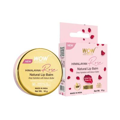 Wow Life Science Himalayan Rose Lip Balm for Moisturize Chapped & Cracked Lips Dry 10 gm - Lip Balms