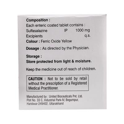 SULFAZEE 1000 Tablet 15's - Ulcerative Colitis/Bowel Inflammatory Disease-GIT