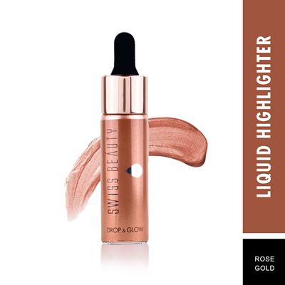 Swiss Beauty Drop & Glow Liquid Highlighter Illuminater Liquide - 06 (Rose Gold) 18ml - Highlighters & Illuminators