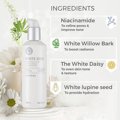 The Face Shop White Seed Brightening Toner Lotion Tonique Unifiante Bright Moisture Hydratation Eclatante 160ml - Toners