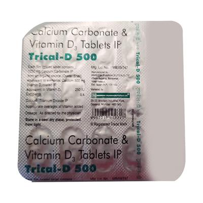 Trical D 500mg Tablet 15'S - Supplements-Cal