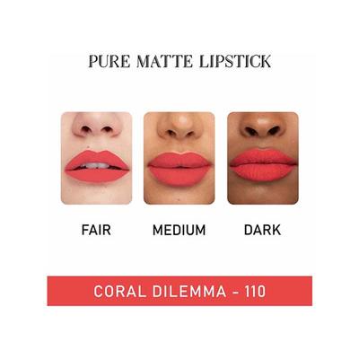 Beauty People Pure Matte 110 Coral Dilemma 3.8 gm - Lipsticks