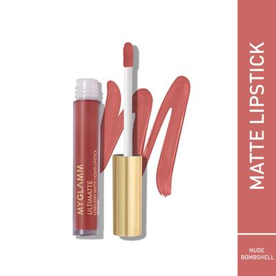 MyGlamm Ultimatte Long Stay Matte Liquid Lipstick-Nude Bombshell 2.5 ml - Lipsticks