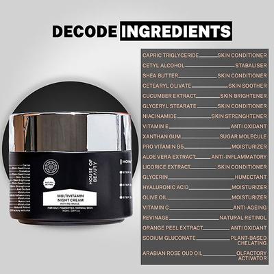 House of Beauty Multivitamin Nourish Night Cream with Revinage For Pigmented Ageing Skin 100ml - Night Cream