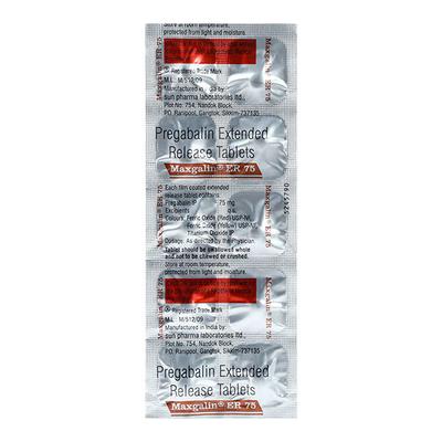 Maxgalin ER 75mg Tablet 10'S - Neuropathic Pain-Dru