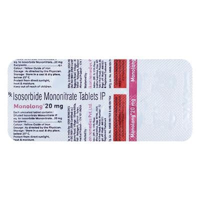 MONOLONG 20mg Tablet 10's - Angina
