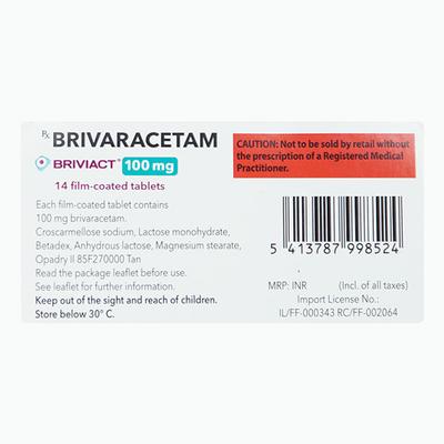 BRIVIACT 100mg Tablet 14's - Epilepsy/Convulsion-Ant