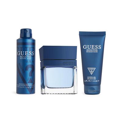 Guess Seductive Homme Blue Gift Set (Eau De Toilette 100Ml+Shower Gel 100Ml+Body Spray 170G + Pouch) 1's - Makeup Kits & Sets