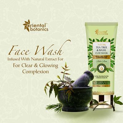 Oriental Botanics Neem, Tea Tree and Basil Face Wash 100 ml - Face Wash & Cleansers