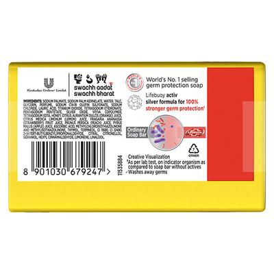Lifebuoy Lemon Fresh 100% Stronger Germ Protection Soap Bar 500 gm - Soaps