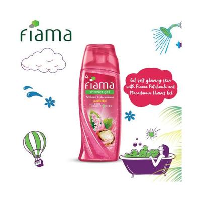 Fiama Shower Gel Patchouli & Macadamia Body Wash with Skin Conditioners for Soft Glowing Skin bottle 250 ml - Shower Gels & Body Wash