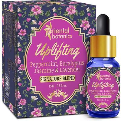 Oriental Botanics Uplifting Aroma Therapy Diffuser Oil (Peppermint, Eucalyptus, Jasmine & Lavender) 15 ml - Creams/Oils/Lotions