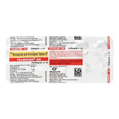 Telmikind AM 40mg Tablet 10'S - Hypertension-Ang