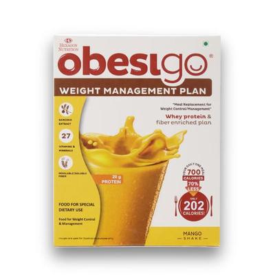 Obesigo Weight Management Plan Powder - Mango Shake (Pack of 7 x 50 g) - Weight Loss