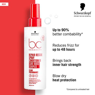 Schwarzkopf Professional Bonacure Repair Rescue Spray Conditioner with Arginine,with Vegan Keratin 200 ml - Conditioners