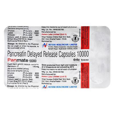 Panmate 10000mg Capsule 10'S - Digestion-Dig