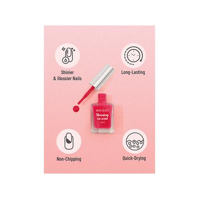 Swiss Beauty Stunning Nail Lacquer Shade - Glitter Plum 10 ml - Nail Polish