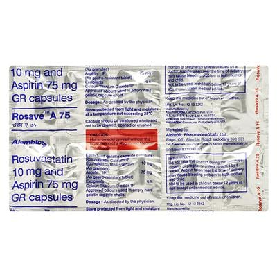 Rosave A 10/75mg Capsule 10'S - High Cholesterol-Dys