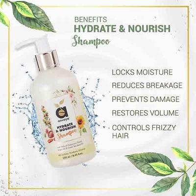 Anveya Hydrate & Nourish Shampoo & Hair Serum Combo 300 ml - Shampoos
