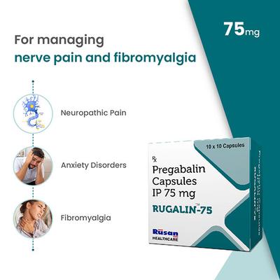 RUGALIN 75 Capsule 10's - Neuropathic Pain-Dru