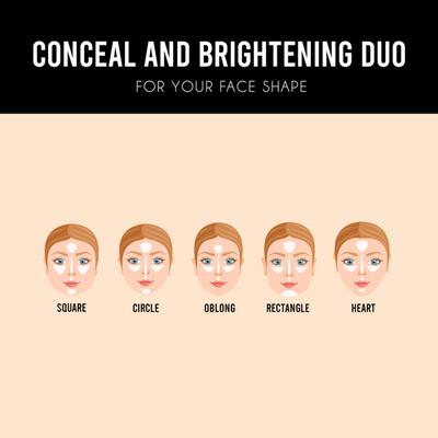 Makeup Revolution Conceal and Brightening Duo (for Pink undertone) 8 gm - Concealer