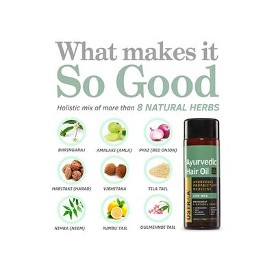 Ustraa Ayurvedic Hair Oil for Men 200 ml - Hair Oils