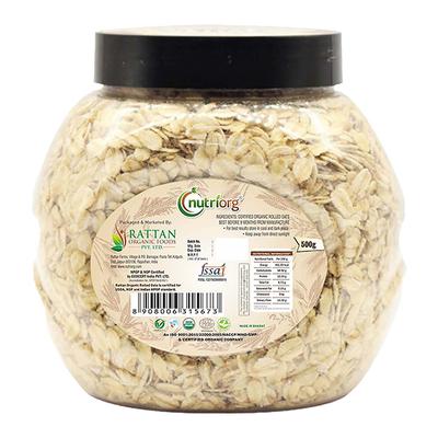 Nutriorg Gluten Free Rolled Oats 500 gm - Weight Loss