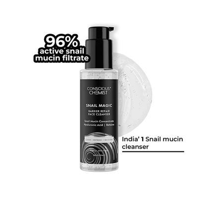 Conscious Chemist Snail Magic Mucin Repair Low Ph Gel Cleanser With Korean Snail Mucin Concentrate 100ml - Face Wash & Cleansers