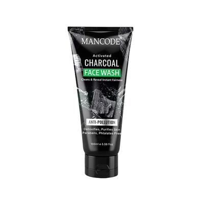 Mancode Activated Charcoal Face Wash for Men - Deep Cleansing & Detoxifying for Clear Skin 100 ml - Face Wash & Cleansers