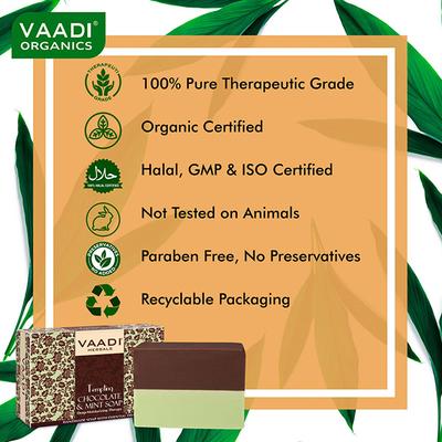Vaadi Herbals Tempting Chocolate & Mint Soap - Deep Moisturising Therapy 75 gm - Soaps