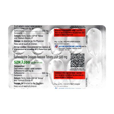 SZN 500 Tablet 10's - Bacterial Infections-OAB