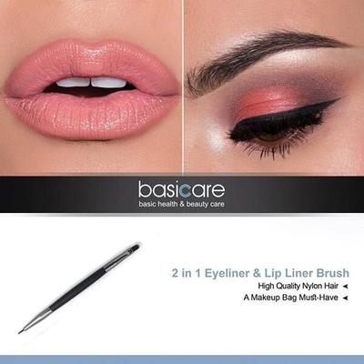 Basicare 2 In 1 Eyeliner & Lipliner Brush 1's - Eye Brush