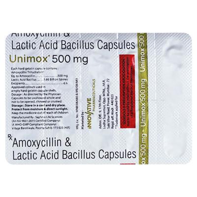 UNIMOX 500 Capsule 10's - Bacterial Infections-Pen